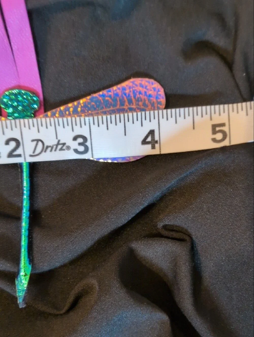 Hand Made, Leather Iridescent Dragonfly Bag Charm